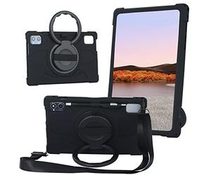 YHFZR Coque pour Blackview Tab 13, Support Rotatif Stand Silicone Antichoc Léger Housse de Protection pour Blackview Tab 13 /Blackview Tab 12 /Blackview Tab 7 10 Pouces, Noir