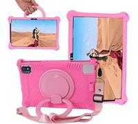 YHFZR Coque pour Doogee T20S/Doogee T20, Support Rotatif Stand Silicone Antichoc Léger Housse de Protection pour Doogee T20S/Doogee T20 10,4 Pouce, Rose