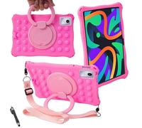 YHFZR Coque pour DOOGEE T30S/T30 Pro/T30 Ultra, Support Rotatif Stand Silicone Antichoc Léger Housse de Protection pour DOOGEE T30S/T30 Pro/T30 Ultra 11 Pouce, Rose