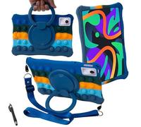 YHFZR Coque pour DOOGEE T30S/T30 Pro/T30 Ultra, Support Rotatif Stand Silicone Antichoc Léger Housse de Protection pour DOOGEE T30S/T30 Pro/T30 Ultra 11 Pouce, Bleu foncé