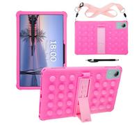 YHFZR Coque pour DOOGEE T36/ DOOGEE T40 Pro/ T20 Ultra Tablet 12 Pouce, Silicone Antichoc Léger Housse de Protection avec Support Stand, Rosa