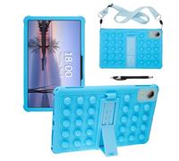 YHFZR Coque pour DOOGEE U12/Doogee G6 Pro/Doogee E3+, TECLAST T60AI/ AvidPad A90/ Vasoun P200 Tablet 12 Pouce, Silicone Antichoc Léger Housse de Protection avec Support Stand, Bleu