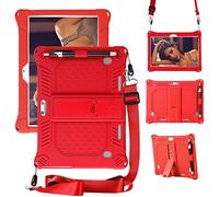 YHFZR Coque pour Dragon Touch MAX10 Plus, Silicone Antichoc Léger Housse de Protection avec Support Stand pour Dragon Touch MAX10 Plus 10.1 Pouce, Rouge