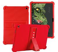 YHFZR Coque pour Google Pixel Tablet 11 Pouce 2023, Silicone Antichoc Léger Housse de Protection avec Support Stand pour Google Pixel Tablet 11 Pouce 2023, Rouge