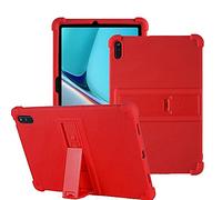 YHFZR Coque pour Huawei MatePad 11, Silicone Antichoc Léger Housse de Protection avec Support Stand pour Huawei MatePad 11 2021, Rouge