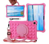 YHFZR Coque pour Huawei MatePad SE 10,4 Pouce, Support Rotatif Stand Silicone Antichoc Léger Housse de Protection pour Huawei MatePad SE 10,4 Pouce, Rose