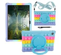 YHFZR Coque pour Lenovo Tab 10,1 Pouce 2025 TB-311FU/TB-311XU, Support Rotatif Stand Silicone Antichoc Léger Housse de Protection, Coloré