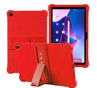 YHFZR Coque pour Lenovo Tab M10 Plus 3rd Gen 2022, Silicone Antichoc Léger Housse de Protection avec Support Stand pour Lenovo Tab M10 Plus 3rd Gen 10,6'' TB-125FU/128FU, Rouge