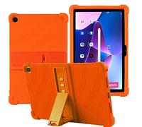 YHFZR Coque pour Lenovo Tab M10 Plus 3rd Gen 2022, Silicone Antichoc Léger Housse de Protection avec Support Stand pour Lenovo Tab M10 Plus 3rd Gen 10,6'' TB-125FU/128FU, Orange