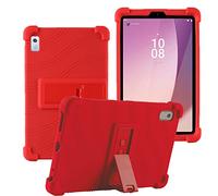 YHFZR Coque pour Lenovo Tab M9 9" TB-310FU, Silicone Antichoc Léger Housse de Protection avec Support Stand pour Lenovo Tab M9 9" TB-310FU, Rouge