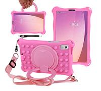 YHFZR Coque pour Lenovo Tab M9 9" TB-310FU, Support Rotatif Stand Silicone Antichoc Léger Housse de Protection pour Lenovo Tab M9 9" TB-310FU, Rose