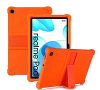 YHFZR Coque pour Realme Pad Mini, Silicone Antichoc Léger Housse de Protection avec Support Stand pour Realme Pad Mini 8,7 Pouce, Orange
