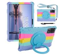 YHFZR Coque pour TABWEE T50/TECLAST P50T, KINGRID T90/W90, DOOGEE Tab A9+/A9+ Pro Tablet 11 Pouce, Support Rotatif Stand Silicone Antichoc Léger Housse de Protection, Coloré