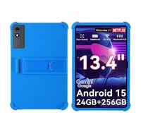 YHFZR Coque pour TABWEE T60 Pro Tablet 13,4 Pouce, Silicone Antichoc Léger Housse de Protection avec Support Stand, Bleu foncé