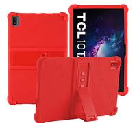YHFZR Coque pour TCL 10 Tab Max 4G(10.36"), Silicone Antichoc Léger Housse de Protection avec Support Stand pour TCL 10 Tab Max 4G(10.36"), Rouge