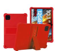 YHFZR Coque pour TCL Tab 10L Gen 4 Tablet 10,1 Pouce, Silicone Antichoc Léger Housse de Protection avec Support Stand pour TCL Tab 10L Gen 4 Tablet 10,1 Pouce, Rouge
