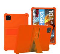 YHFZR Coque pour TCL Tab 10L Gen 4 Tablet 10,1 Pouce, Silicone Antichoc Léger Housse de Protection avec Support Stand pour TCL Tab 10L Gen 4 Tablet 10,1 Pouce, Orange