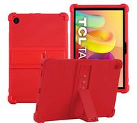 YHFZR Coque pour TCL Tab 10L, Silicone Antichoc Léger Housse de Protection avec Support Stand pour TCL Tab 10L 10,1 Pouce, Rouge