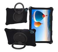 YHFZR Coque pour TCL Tab 10L, Support Rotatif Stand Silicone Antichoc Léger Housse de Protection pour TCL Tab 10L 10,1 Pouce, Noir