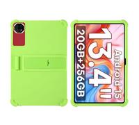 YHFZR Coque pour TECLAST T65 Plus Tablet 13,4 Pouce, Silicone Antichoc Léger Housse de Protection avec Support Stand, Vert