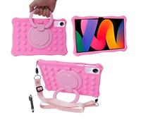 YHFZR Coque Support Rotatif Stand Silicone Antichoc Léger Housse de Protection pour Teclast P50/Blackview Tab 16/Teclast T50/UMIDIGI A15 Tab Tablet 11 Pouce, Rose