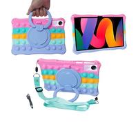 YHFZR Coque Support Rotatif Stand Silicone Antichoc Léger Housse de Protection pour Teclast P50/Blackview Tab 16/Teclast T50/UMIDIGI A15 Tab Tablet 11 Pouce, Rosa