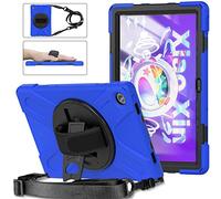 YHFZR Étui Antichoc pour Lenovo Tab M10 Plus 3rd Gen 10,6'', 3 Couches Hybride Résistant aux Chocs avec Support Fonction et Bandoulière pour Lenovo Tab M10 Plus 3rd Gen 10,6'' TB-125FU/128FU, Bleu
