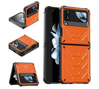 YHFZR Étui Antichoc pour Samsung Galaxy Z Flip4 5G 2022, Hybride Résistant aux Chocs Étui Housse pour Samsung Galaxy Z Flip4 5G 2022, Orange