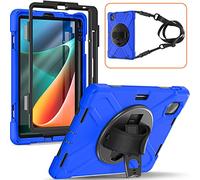 YHFZR Étui Antichoc pour Xiaomi Mi Pad 5/5 Pro 11 Pouce, 360 Rotation 3 Couches Hybride Résistant aux Chocs avec Support Fonction et Bandoulière pour Xiaomi Mi Pad 5/5 Pro 11 Pouce, Bleu