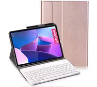 YHFZR QWERTY Slim PU Housse Détachable Wireless Clavier Keyboard sans Fil Coque pour Lenovo Tab P11 Pro 2nd 2022/ Pad Pro 2022 11.2'' 2022 TB-132U, Rose Or