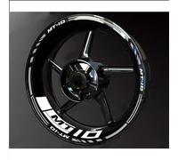 YHGGDN d'autocollants pour Jantes Autocollants Réfléchissants pour Jantes De Moto pour Yamaha MT-10 MT10 MT 10 Autocollants Réfléchissants pour Jantes Ensemble Jantes Stickers(Couleur 7)