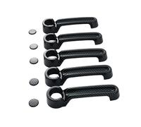 YHGGDN Housses De Poignée De Porte De Voiture Garniture De Poignée Porte Pour Jeep Pour Liberty Pour Wrangler JK JKU 2007-2017 Décoration Coque Protection Style Autocollant Garniture(Noir 4)