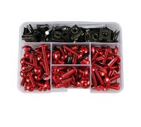 YHGGDN Kit De 177 Vis Et Écrous De Carénage pour Suzuki pour Hayabusa GSX1300R GSX 1300R GSX1300 R 1999-2009 2011-2012 Kit de Clips d'écrous de boulons de carénage Moto(Rouge)