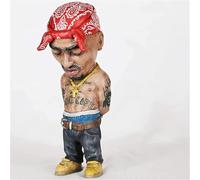 YHHIRCH Ornements en résine rappeur - Décoration de dieu du rap de la côte est - Légende commémorative du hip-hop - Sculptures d'étoiles musicales - Décoration de jardin et d'intérieur (C)