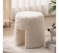 YHHLWXMDZ Repose-Pieds Ottoman, Chaise de Coiffeuse, Tabouret Rangement, Tabouret Pouf, Petit Tabouret pour Salle de Bain Chambre à Coucher Salon Entrée Bureau, Blanc