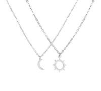 YHIJSR 2 Pièces Colliers Soleil et Lune Ami Collier de Couple Collier D'amitié