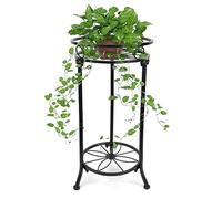 YHIJURS Support pour plantes d'intérieur à 2 niveaux, support de fleurs haut en métal de 51 cm, support d'angle en fer robuste, étagère pour plantes, support de jardinière, décoration artistique pour
