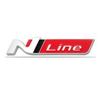 YHIKAHT Emblème Badge pour Hyundai Elantra Veloster Kona i20 i30 N Line, Body Stickers Insigne Autocollant Decal Décoration Voiture Styling Accessoires,A