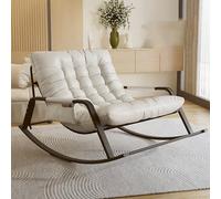 YHKJLYH Fauteuil à Bascule Samba - Fauteuil de Salon de Luxe pour intérieur et extérieur avec Coussin épais et Poche latérale, Fauteuil à Bascule Portable pour Balcon, véranda, Jardin, terrasse, Bla