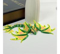 YHLHUXA Figurine de Dragon impérial coloré imprimée en 3D, modèle articulé, Petit Objet de décoration pour Bureau ou étagère (Green)