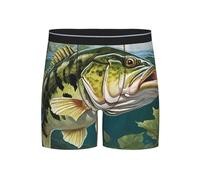 YHLKLWKSZC Boxer à longues jambes pour homme - Sous-vêtements doux respirants et absorbants de transpiration (S-2XL), Noir/blanc, XL