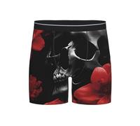 YHLKLWKSZC Boxer à longues jambes pour homme - Sous-vêtements doux respirants et absorbants de transpiration (S-2XL), Noir/blanc, XL