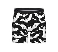 YHLKLWKSZC Boxer à longues jambes pour homme - Sous-vêtements doux respirants et absorbants de transpiration (S-2XL), noir, Small