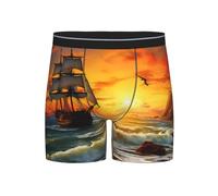 YHLKLWKSZC Boxer à longues jambes pour homme - Sous-vêtements doux respirants et absorbants de transpiration (S-2XL), noir, XX-Large