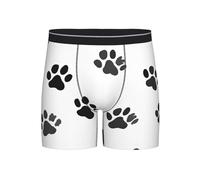 YHLKLWKSZC Boxer à longues jambes pour homme - Sous-vêtements doux respirants et absorbants de transpiration (S-2XL), Noir/blanc, M