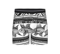 YHLKLWKSZC Boxer à longues jambes pour homme - Sous-vêtements doux respirants et absorbants de transpiration (S-2XL), Noir/blanc, XXL