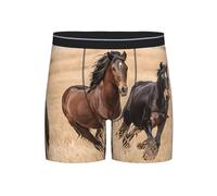 YHLKLWKSZC Boxer à longues jambes pour homme - Sous-vêtements doux respirants et absorbants de transpiration (S-2XL), Noir/blanc, S