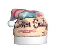 YHLKLWKSZC Chapeau de Noël imprimé barbe à papa pour adultes Unisexe Vacances Noël Cap