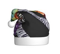 YHLKLWKSZC Exotic Tribe Tie Dye Style Imprimé Chapeau de Noël Chapeau de Père Noël pour Adultes Unisexe Vacances Casquette de Noël