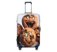 YHLKLWKSZC Housse de bagage pour valise, motif copeaux de chocolat, housse de protection élastique pour valise, 45,7 à 81,3 cm, noir, Medium, Tendance